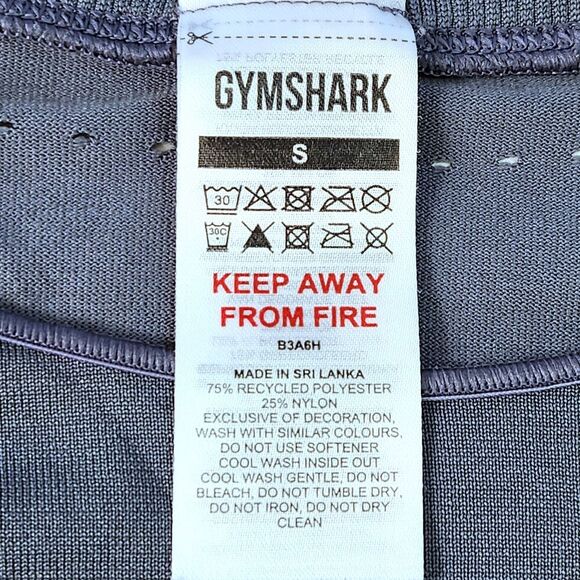 Gymshark Sweat Seamless Long Sleeve Crop Top Gray Drawstring Hem Women's Small - Picture 7 of 11